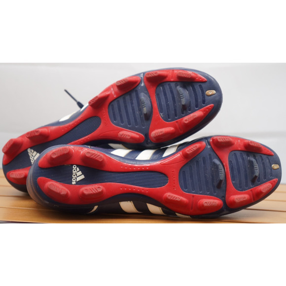 2008 adidas Telstar II TRX FG Navy Blue/Red/White Soccer Futbal Cleats Women 8.5 - Picture 9 of 11